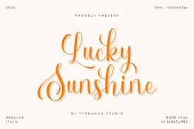 One is formal script writing, which is very similar to the popular australian soap opera neighbours once used a script font called brush script in its opening title designs. Lucky Sunshine 672302 Calligraphy Font Bundles In 2020 Handwritten Script Font Lucky Social Media Post