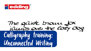 The cursive handwriting contains letters that slant to the right with hooks similar to those of d'nealian's letter structure. Calligraphy For Beginners Edding