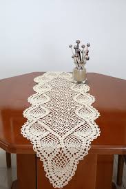 Cream Off White Table Cloth Table Decoration Center Piece Lace Etsy In 2020 Crochet Table Runner Crochet Table Runner Pattern White Table Cloth