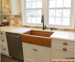 copper farmhouse sink with stainless