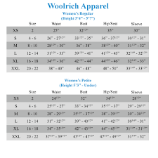 woolrich jacket size chart milano spaccio akabe funk waregem