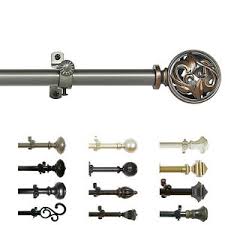 Browse a wide selection of curtain rod and poles, including single and double rods, bay window curtain pole and curtain track designs for your windows. Curtain Rod Decorative Telescopic Cafe Window Drapery Rods Set W Modern Finials Ebay