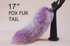Purple Fox Fur Tail Plug Fox Tail Plug Wolf Tail Butt Plug - Etsy Norway