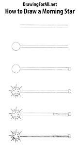 How To Draw A Morning Star Http Www Drawingforall Net How To Draw A Morning Star Drawing Tutorial Drawing Techniques Drawings