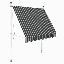 Store Tres Joli Vous Protegeant Du Soleil Sur Votre Terrasse Design En Gris Et Blanc Raye Tres Simple Montage Tre Parasol Terrasse Gris Blanc Terrasse Design