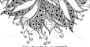 Black And White Sweet Potato Vector Flowers Fantasy Art Black And White Vector Card Template With Fantasy Black And White Flower Stock Drawings White Tattoo Black And White