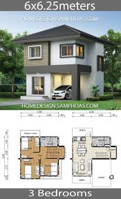 At novus homes we offer a range of 4 bedroom two storey home designs for you to choose from. Small House Plan 6x6 25m With 3 Bedrooms Home Ideas Small House Exteriors Small House Layout Small House Design Exterior
