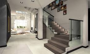 Wood monostringer staircase with structural glass. Glass Staircase Design Ideas Design Cafe