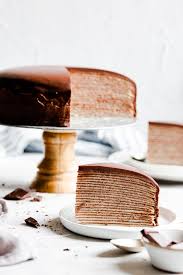 Chocolate Crepe Cake Recipe In 2020 Chocolate Crepes Sweet Crepes Crepe Cake Recipe