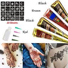 50+ black henna mehndi inspired temporary tattoos mandalas flowers & more temp tats designs (hanna) terratattoos. Skymore Henna Temporary Tattoo Kit 4 Pcs Paste Cone Body Art Painting Drawing With 20 X Adhesive Stencil 1 X Applicator Bottle And 4 X Plastic Nozzle Buy Online In Kuwait At Desertcart Com Kw 79621683