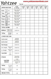 free yahtzee scorecards the yahtzee manifesto yahtzee yahtzee score sheets yahtzee game