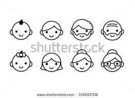 People Ages Icons Male And Female From Young To Old Cute And Simple Line Con Person Icon People Logo Person Icons