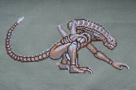 From the designer, welcome to my cross stitch site. Xenomorph Cross Stitch By Eveningemma On Deviantart Geeky Cross Stitch Cross Stitch Cross Stitching