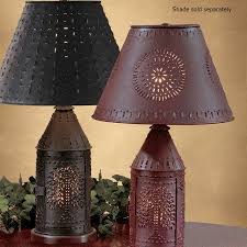 Park Designs Punched Revere Willow Lamp Choice Of Black Or Red Walmart Com Primitive Lamps Lantern Table Lamp Primitive Lighting