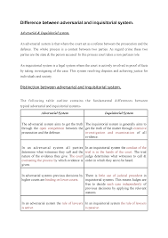 Difference Between Adversarial And Inquisitorial System Adversarial Amp Inquisitorial System An Studocu