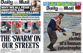 Students work for a tabloid magazine, which is suffering from poor sales, because it is very boring. Nothing Captures Western Hypocrisy On Refugees Like These British Tabloid Front Pages Vox