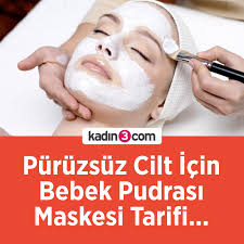 Puruzsuz Cilt Icin Bebek Pudrasi Maskesi Tarifi Ciltbakimi Bebekpudrasi Maske Puruzsuz Madensuyu Mask Sleep Eye Mask Beauty