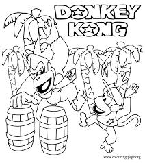 The series debuted in 1981 with the arcade game donkey kong. Donkey Kong Coloring Page Coloring Pages Donkey Kong Super Mario Coloring Pages