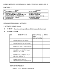 Selamat datang ke blog pendidikan khas. Rancangan Intervensi Kump 2 Domain Kognitif