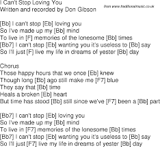 Can T Stop I Love You Old Time Song Lyrics With Chords For I Can T Stop Loving You Bb Cant Stop Loving You Love Yourself Lyrics Songs