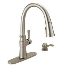 Delta Spargo Single Handle Pull Down Sprayer Kitchen Faucet With Shield Spray And Soap Dispenser In Spot Shield Stainless 19964z Spsd Dst The Home Depot Single Bowl Kitchen Sink Kitchen Faucet Faucet