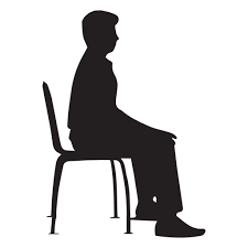 Silhouette of a man sitting on the roof. People Sitting Graphics To Download