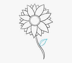 Maybe you would like to learn more about one of these? How To Draw Sunflower Easy Sunflower Drawings Black And White Full Size Png Download Seekpng