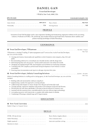 17 Front End Developer Resume Examples Guide Pdf 2020