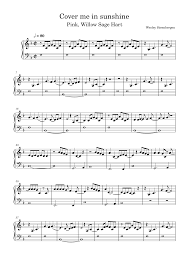 Cover me in sunshine is an uplifting song by p!nk and her daughter, willow sage hart. Cover Me In Sunshine P Nk Willow Sage Hart Sheet Music For Piano Solo Musescore Com