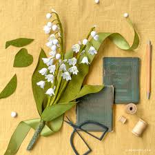 Lily of the valley, floral, flowers, yellow, birthdays, 90. Crepe Paper Lily Of The Valley Flower Pattern Tutorial Lia Griffith