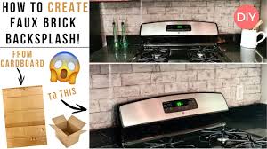 This is what our kitchen looked like when we moved in 7 years ago. Faux Brick Backsplash Diy Rental Kitchen Upgrade Diy How To German Smear Ashleigh Lauren Youtube