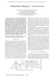 Malaysia · 1 decade ago. Pdf Telehealth In Malaysia An Overview