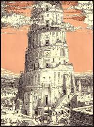 Después del diluvio, los hijos de noé y sus esposas tuvieron muchos hijos. Tomislav Tomic Arte Historico Torre De Babel Mundo Antiguo