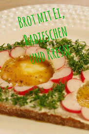 Brot Mit Ei Radieschen Und Kresse 2 Portionen Lebensmittel Essen Radieschen