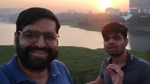 Powai Lake sunset view from IIT Bombay, Hostel 13, 4th floor