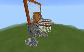 Bend the strip of cardboard that you scored into a square hoop and fold in the shorter 1 in (2.5 cm) tabs. Basketball Hoop Build Minecraft Amino