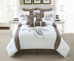 1,101 white and taupe bedding products are offered for sale by suppliers on alibaba.com, of which bedding set accounts for 12%. 10 Piece King Diore Taupe White Comforter Set White Comforter Comforter Sets Bed Cover Design