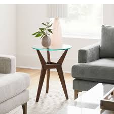 Msrp $399 minor scuffs see photos. Jensen Round Side Table Glass