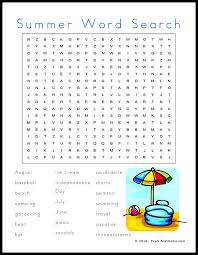 Words and phrases included in the easy summer word search printable. Free Summer Word Search Summer Themed Word Search Printable Summer Words Summer Camp Activities Summer Learning