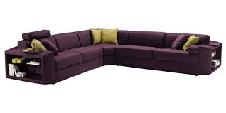 A sectional sofa offers arrangement choices not possible with ordinary couches, davenports or divans. L Shaped Sectional Sofa With Attached Side Table Storage Shelves