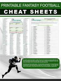 Printable Fantasy Football Cheat Sheets Of The Top Nfl Players For 2017 One Page And P Fantasy Football Cheat Sheet Fantasy Football Fantasy Football Rankings