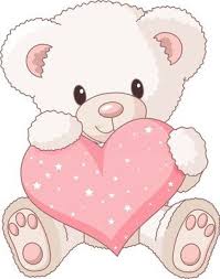 Free Valentine S Day Clipart White Teddy Bear With Pink Heart Osos De Peluche Oso De Peluche Blanco Lindos Osos De Peluche