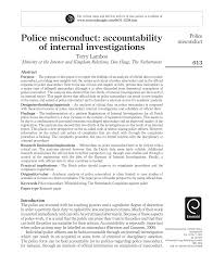 Were reported missing from the period of 2010 to 2012 in royal malaysian police. Pdf Police Misconduct Accountability Of Internal Investigations