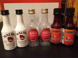 Malibu rum is flavored with liqueur, the original flavor being of coconut. Lot Of 6 Mini Liquor Bottles Peachtree Di Amore Amaretto Malibu Rum 50ml Ebay