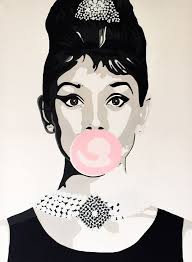 Audrey hepburn painting, Pop art painting, Audrey hepburn art