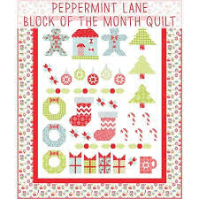 Peppermint Lane Block Of The Month Book It S Sew Emma Ise 921 Book Quilt Block Of The Month Holiday Fabric