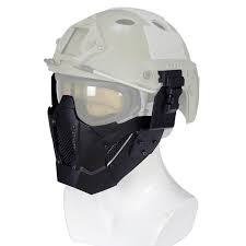 The most preferred one would be this one (link), but basically any that covers the whole face and can actually be used as a protection for airsoft games instead of glasses will work. Buy Airsoft Steel Mesh Mask Tactical Half Face Fast Helmet Lower Face Protective Mask Breathable Adjustab At Affordable Prices Price 29 Usd Free Shipping Real Reviews With Photos Joom