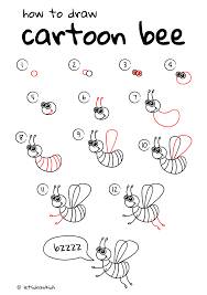 How To Draw Cartoon Bee Easy Drawing Step By Step Perfect For Kids Let S Draw Kids Http Letsdrawkids Com Creativo Bambini Disegni