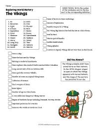 Your child will be able to understand the world they live in, in a fun and interesting way through the activities in the worksheets. Free Printable The Vikings History Worksheet History Worksheets Worksheets For Kids Social Studies Worksheets