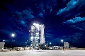 Jeff bezos and his fellow blue origin astronauts were shuttled from their training center to their new shepherd launch pad in another vehicle that the amazon founder helped bring to fruition. Blue Origin Preps For Suborbital Launch Spaceflight Now